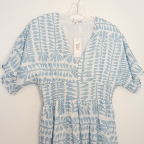 Baltic Born Austin Blue Print Kimono Dress - Picture 5 of 14